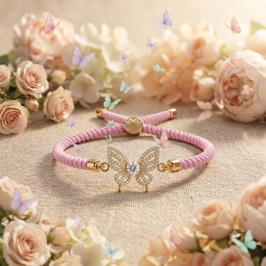 Butterfly American Diamond (AD) Bracelet Rakhi
