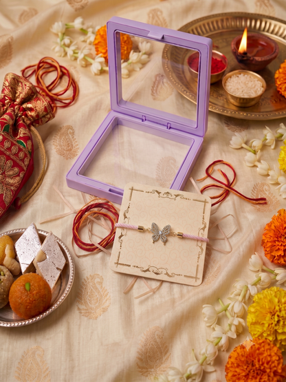 Butterfly American Diamond (AD) Bracelet Rakhi