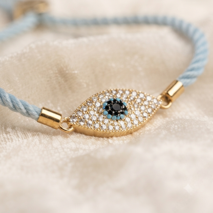Evil Eye American Diamond (AD) Bracelet Rakhi